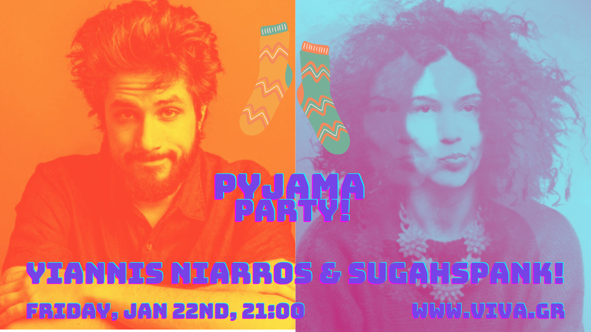 Sugahspank! & Γιάννης Νιάρρος Live Stream Pyjama Party